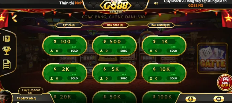 Khám Phá Siêu Phẩm Bài Catte Tại Go88 Đẳng Cấp Đỉnh Cao