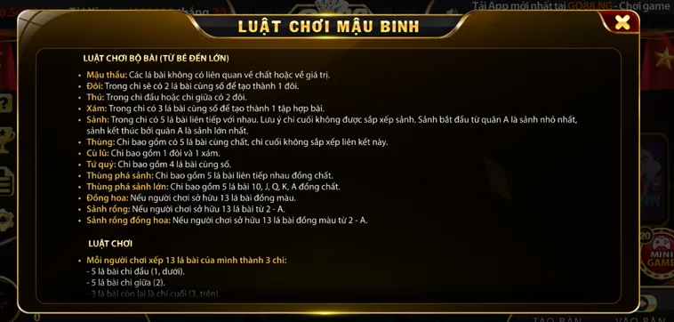 Trải Nghiệm Mậu Binh Tại Go88 Với Chiến Thuật Đỉnh Cao Và Jackpot Hàng Trăm Triệu