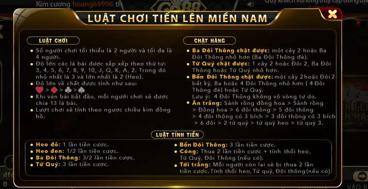 Tiến Lên Miền Nam Tại Go88 Sân Chơi Đỉnh Cao Với Tỷ Lệ Thưởng Lên Tới 98 Phần Trăm
