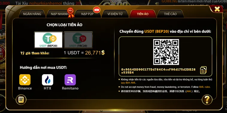 Hướng Dẫn Nạp tiền Go88 An Toàn Siêu Tốc Cùng Hàng Loạt Ưu Đãi Khủng Cho Tân Thủ