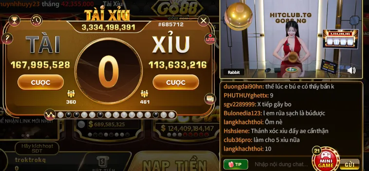 Trải Nghiệm Tài Xỉu Livestream Tại Go88 Đẳng Cấp Nhất Cho Các Game Thủ