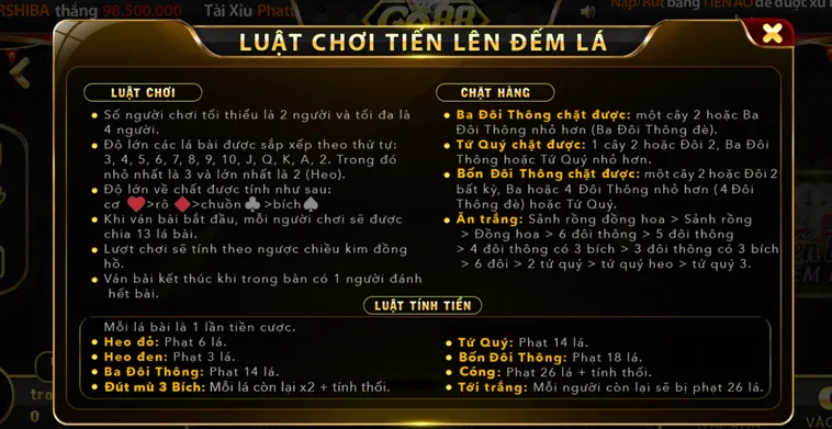 Tiến Lên Đếm Lá Tại Go88 Sân Chơi Đỉnh Cao Với Tỷ Lệ Thưởng Lên Tới 98 Phần Trăm