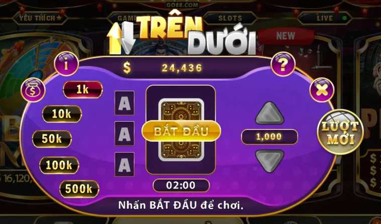Khám Phá Sự Kịch Tính Của Minigame Trên Dưới Tại Go88 Đẳng Cấp