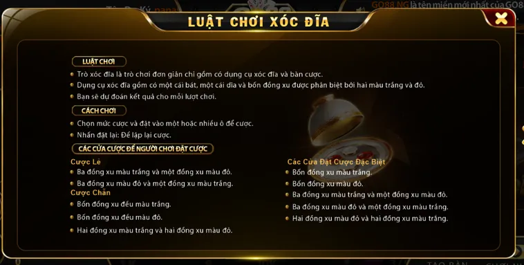 Casino Xóc Đĩa Tại Go88 Trải Nghiệm Cá Cược Đẳng Cấp Với Tỷ Lệ Thắng Lớn